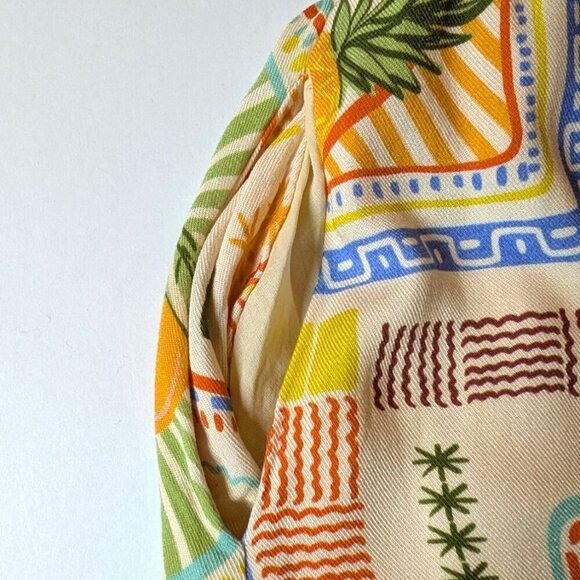 Seven Wonders Dress Fruit Maxi Whimsy Tropical Vacation Resort Beach Women Small - Picture 9 of 14